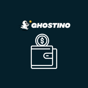 Ein Brieftaschen-Symbol unter dem Ghostino-Logo